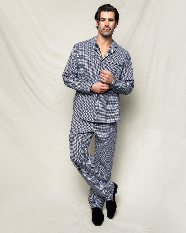 Men's Flannel Pajama Set in West End Houndstooth