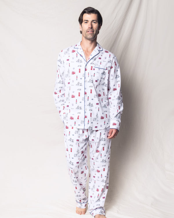 Men's Twill Pajama Set in London is Calling