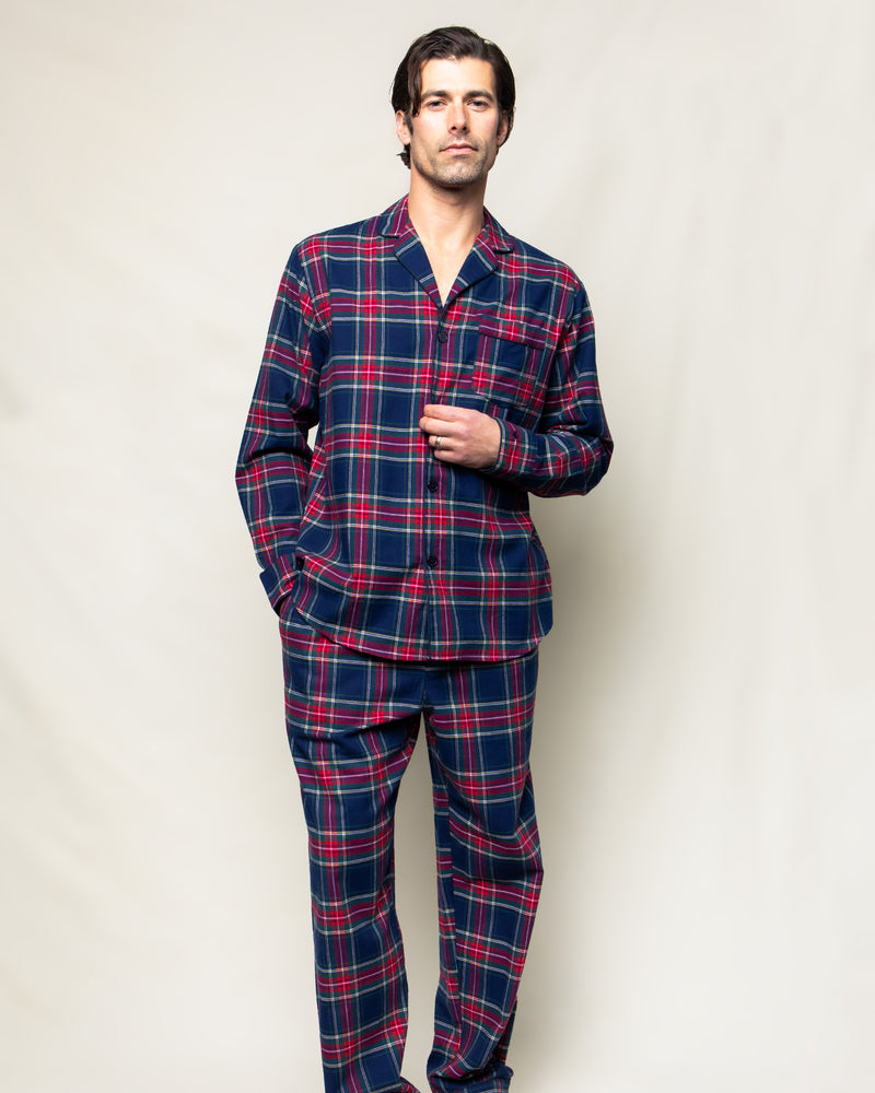 Men's Brushed Cotton Pajama Set in Windsor Tartan
