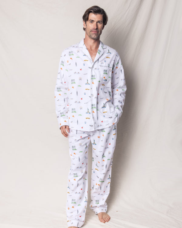 Men's Twill Pajama Set in New York! New York!