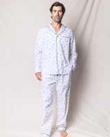 Men's Twill Pajama Set in Par Avion