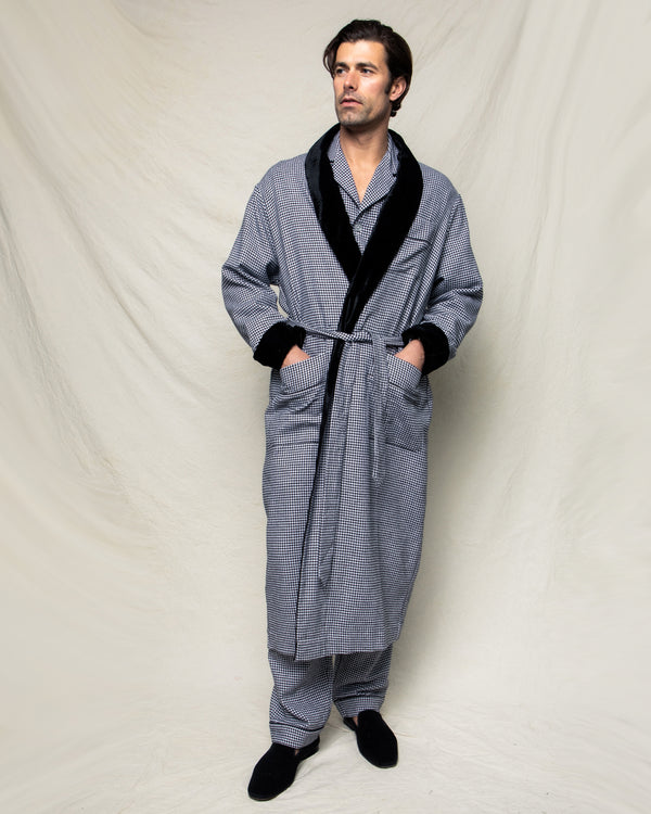 Men's West End Houndstooth Velvet Robe