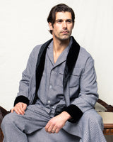 Men's West End Houndstooth Velvet Robe