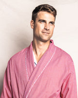 Men's Red Mini-Gingham Robe