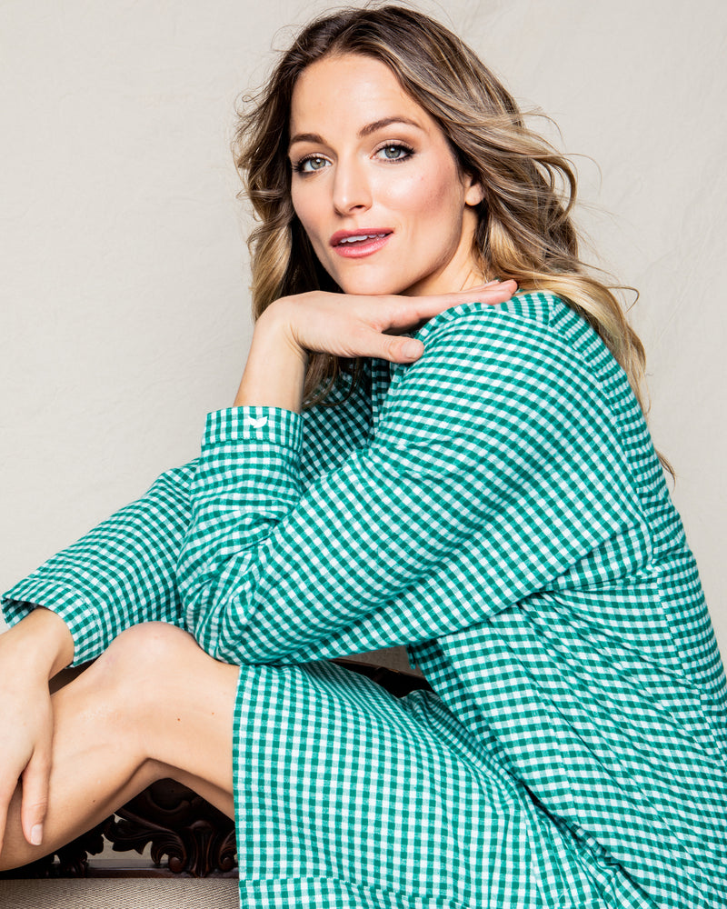 Women's Green Gingham Grace Nightgown