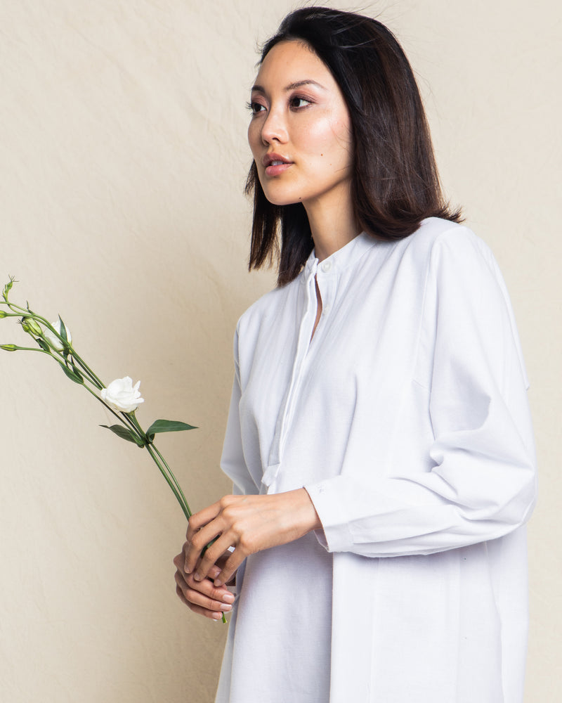 Women's White Flannel Grace Nightgown