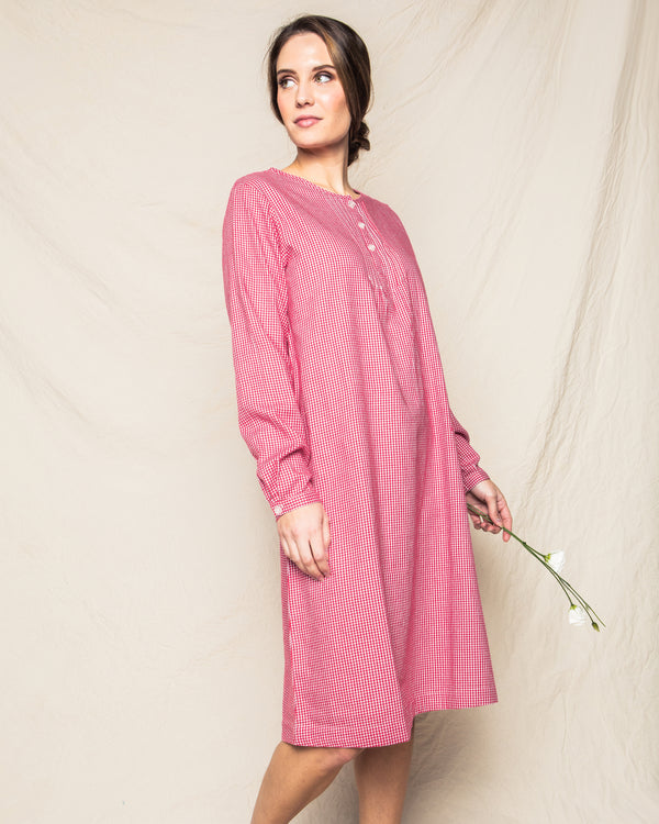 Women's Red Mini-Gingham Beatrice Nightgown