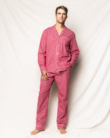 Men's Red Mini Gingham Pajama Set