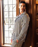 100% Mulberry Silk Men's Bengal Stripe Pajama