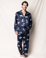 100% Mulberry Silk Men's Panthère de Nuit Pajama