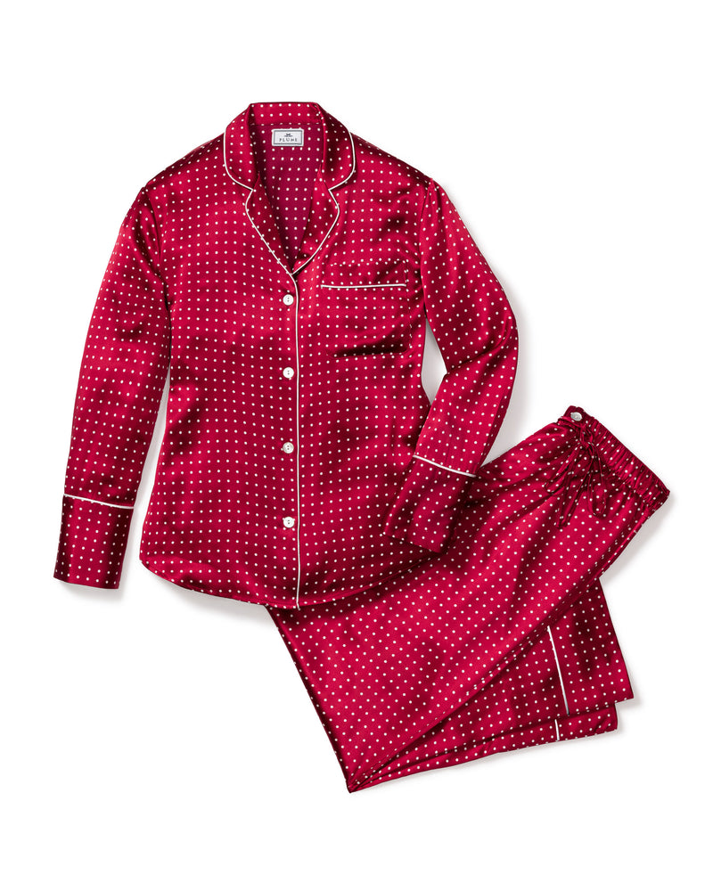 Satin polka dot pajamas outlet