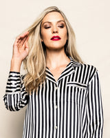 Mulberry Silk Women's Bengal Stripe Pajama