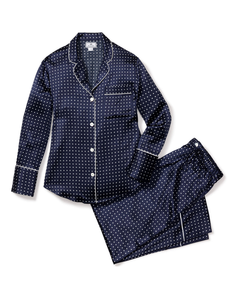 100% Mulberry Silk Women's Polka Dot Luxe Pajama