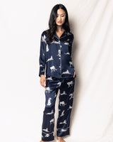 100% Mulberry Silk Women's Panthère de Nuit Pajama