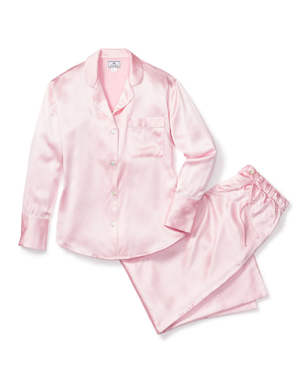 100% Mulberry Pink Silk Luxe Pajama