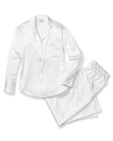 100% Mulberry White Silk Women's Luxe Pajama