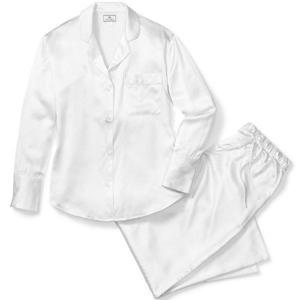 White on sale silk sleepwear