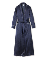 100% Mulberry Silk Women's Polka Dot Luxe Long Robe