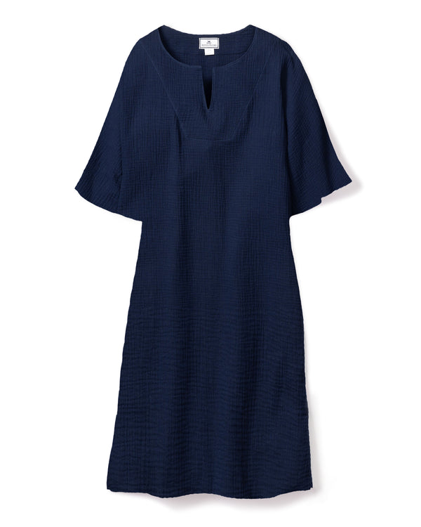 Navy Gauze Caftan