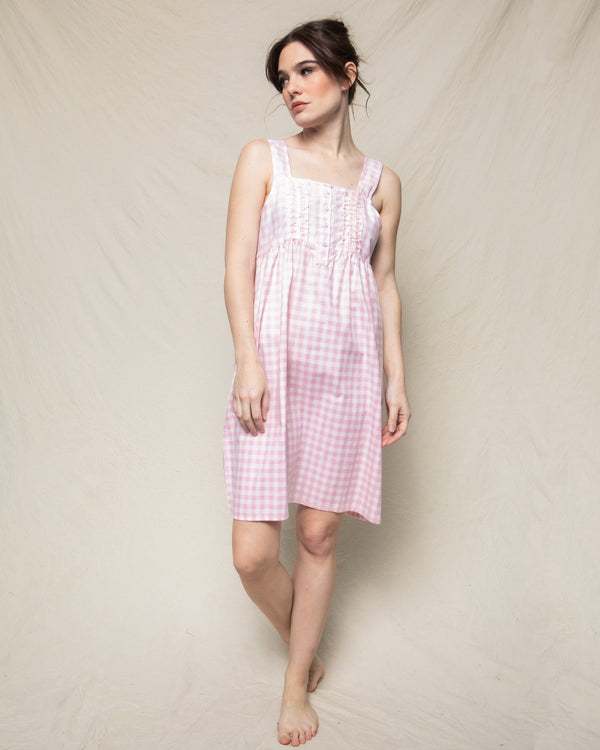 Women's Pink Gingham Charlotte Nightgown