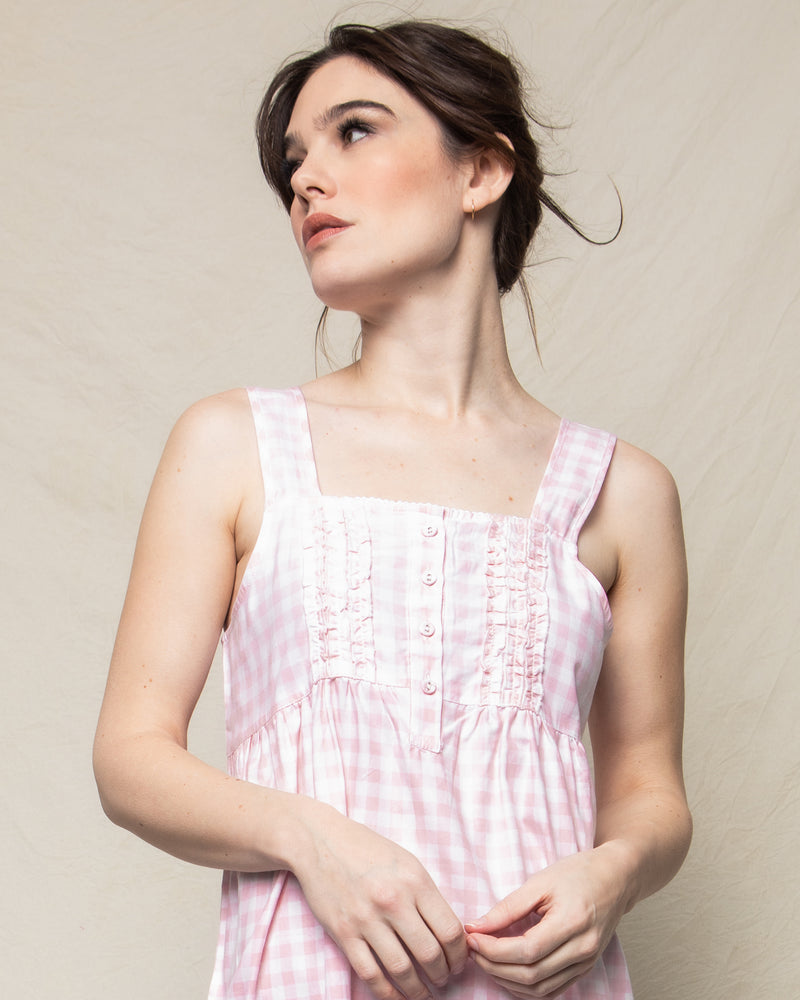 Women's Pink Gingham Charlotte Nightgown