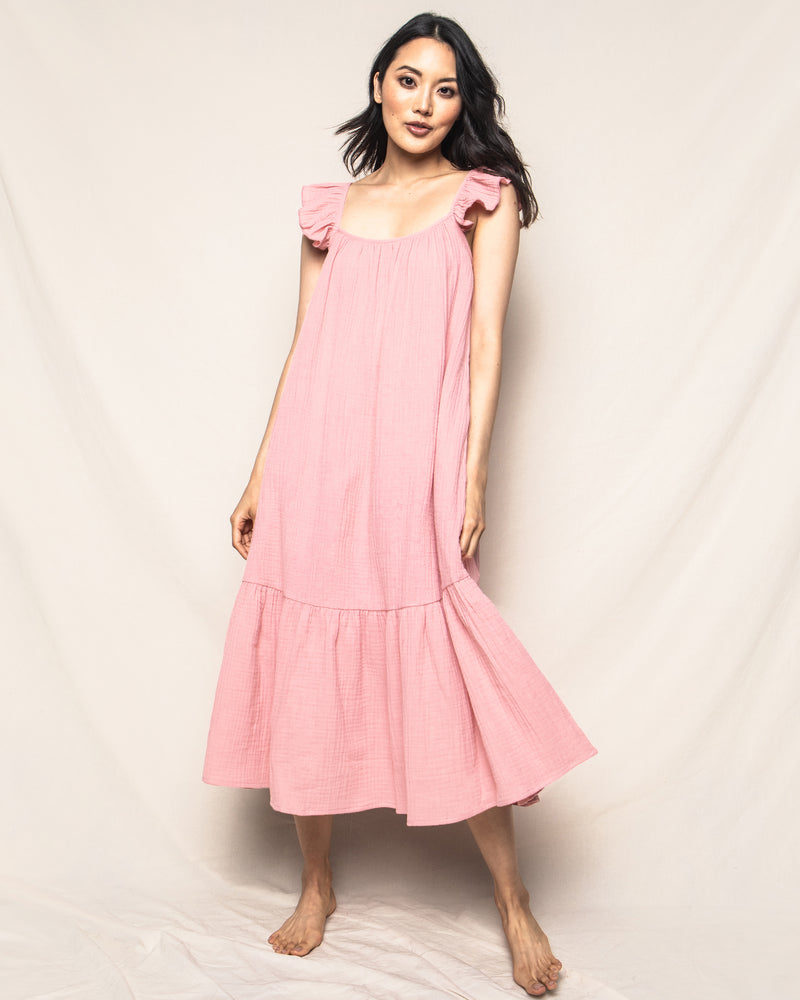 Women's Pink Gauze Celeste Sundress