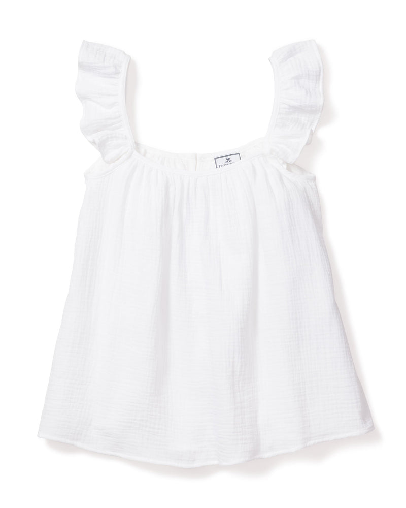 Women's White Gauze Celeste Top