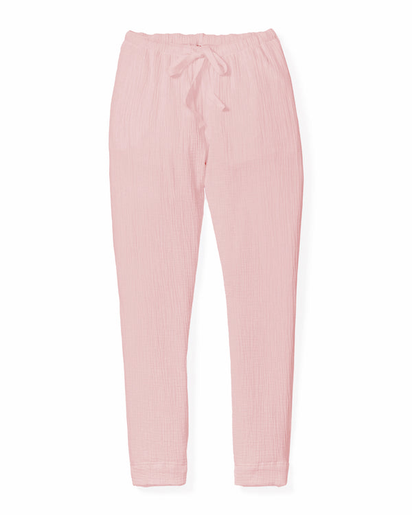 Women's Gauze Drawstring Pants in Pink