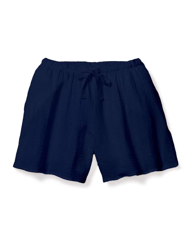 Women's Gauze Drawstring Shorts in Navy – Petite Plume