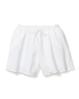 Women's White Gauze Drawstring Shorts
