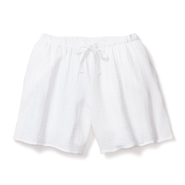 Womens white drawstring shorts online