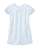 Women's Light Blue Gingham Hospital Gown
