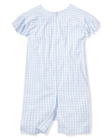 Women's Light Blue Gingham Hospital Gown
