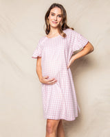 Women's Pink Gingham Hospital Gown