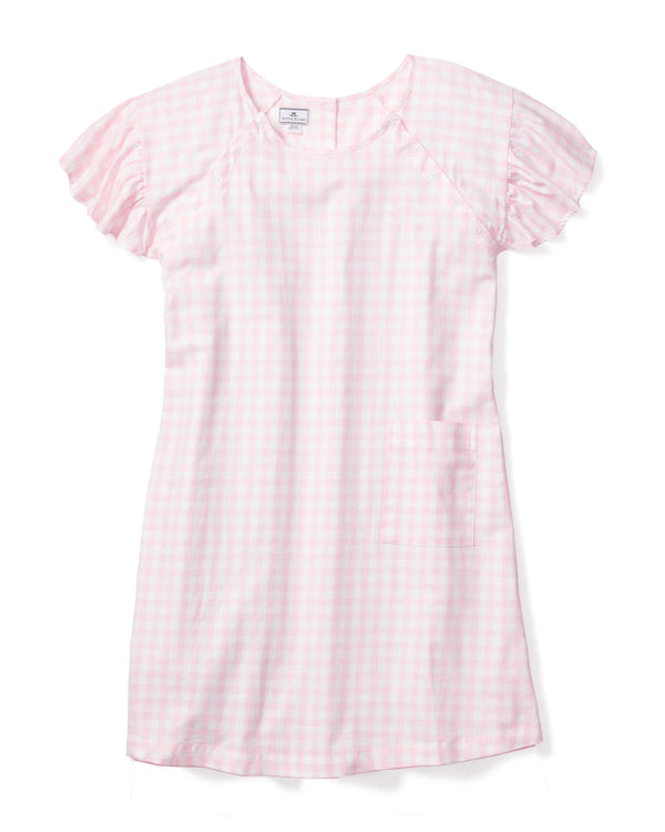 Women's Twill Hospital Gown in Pink Gingham