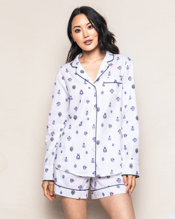 Women's Regal Crests Long Sleeve Short Set