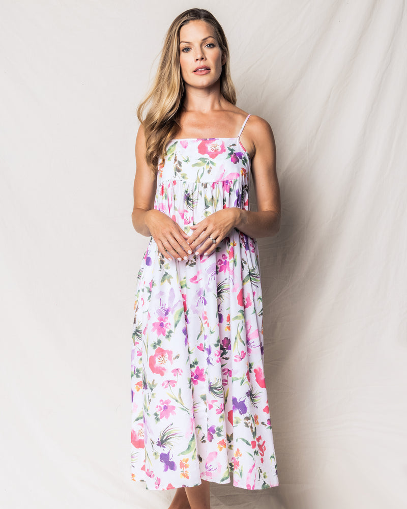 Women's Twill Serene Nightgown in Gardens of Giverny