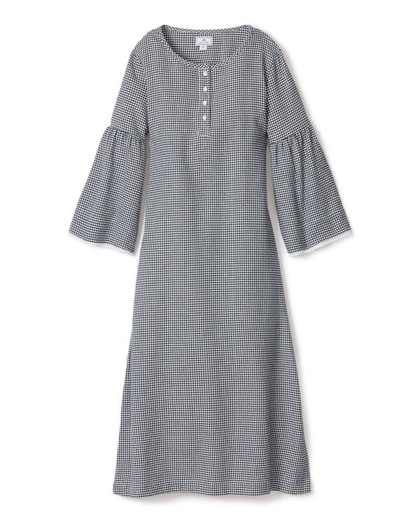 Women's Flannel Seraphine Nightgown in West End Houndstooth