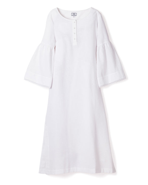 Women's Flannel Seraphine Nightgown in White