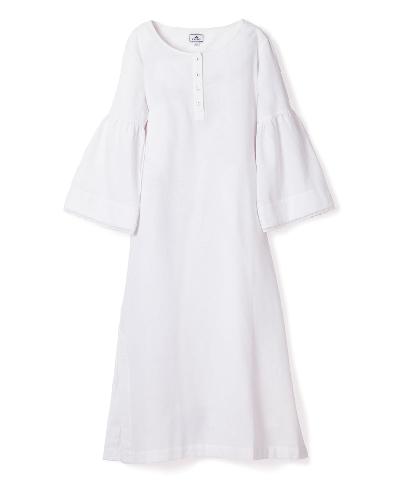Women's White Flannel Seraphine Nightgown
