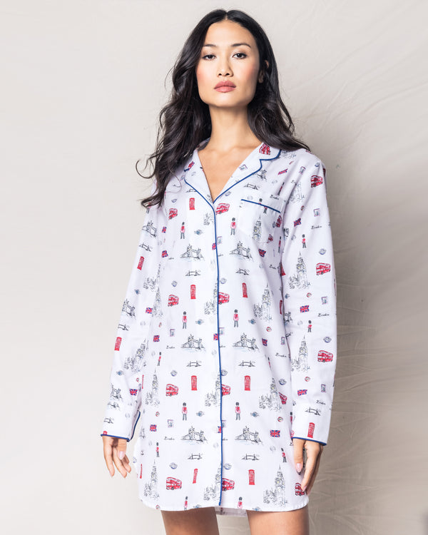 Women's Twill Nightshirt in London is Calling