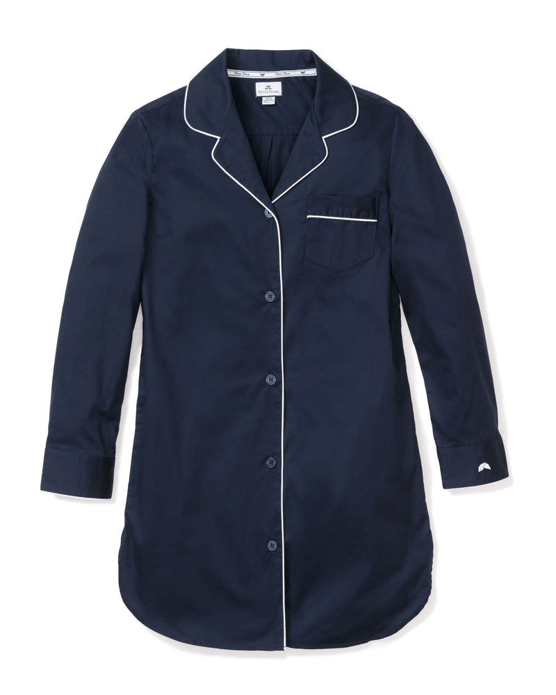 Women's Nightshirt in Navy Twill