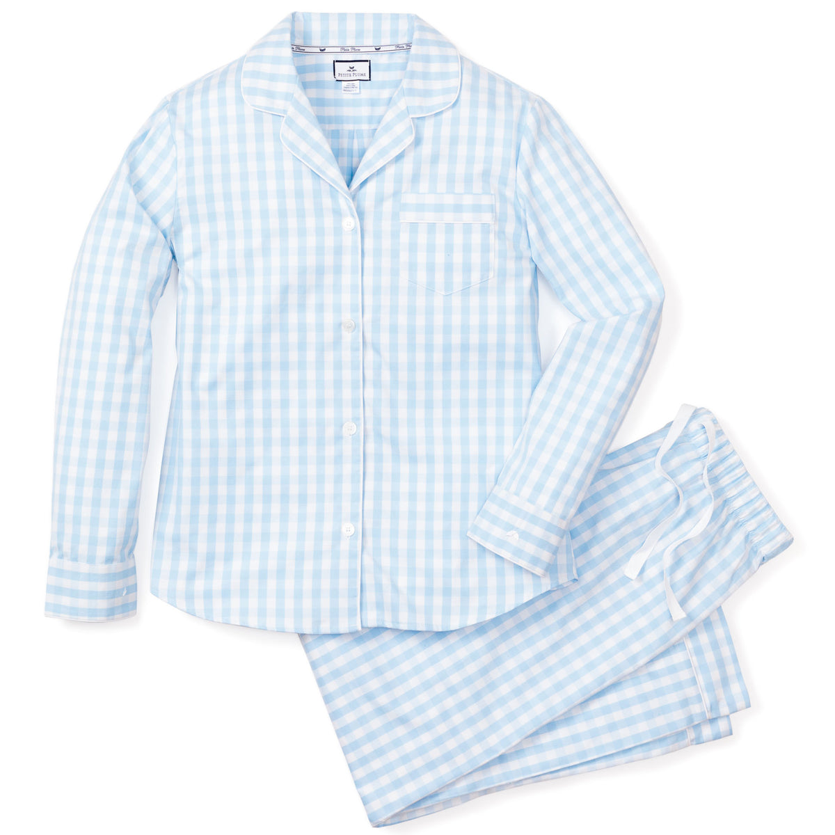 LYCY Women's 100% Cotton Plaid Short Pajama Set – Cute 2-Piece Lounge Set