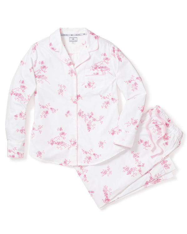 Women's Twill Pajama Set in English Rose Floral