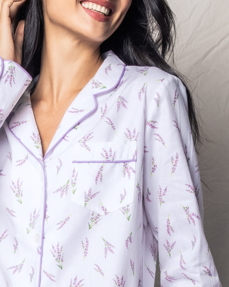 Women's Twill Pajama Set in Fields of Provence