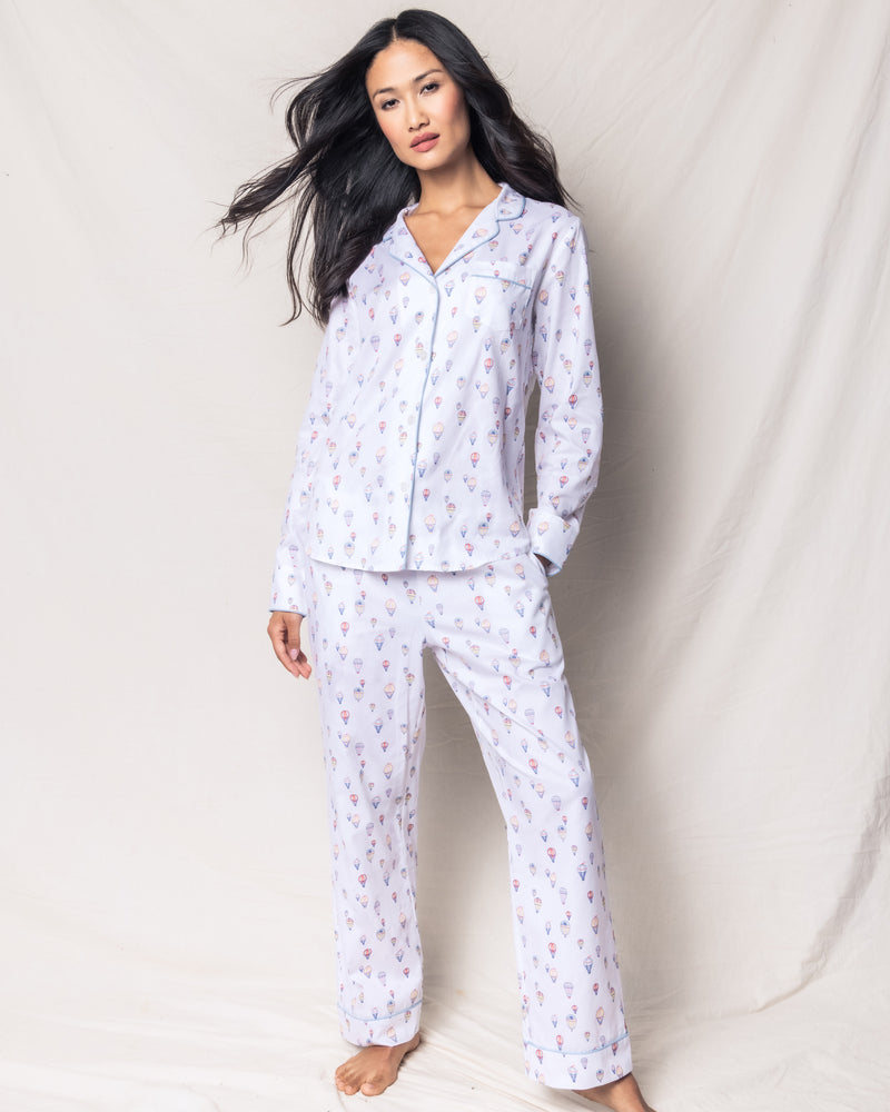 Women's Twill Pajama Set in Bon Voyage