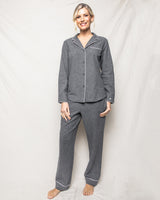 Women's Grey Flannel Pajama Set – Petite Plume