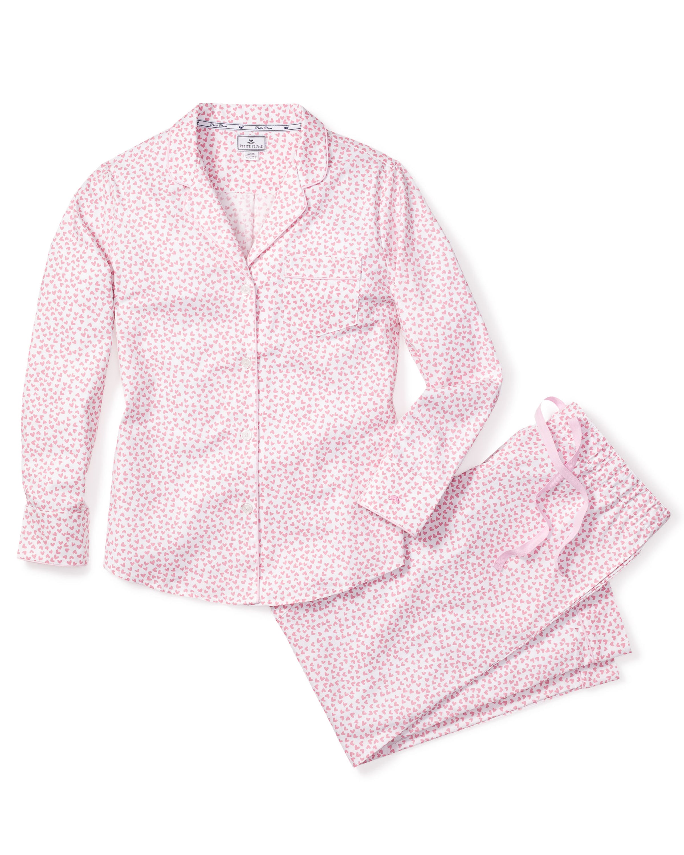 Women's Twill Pajama Set in Sweethearts