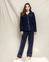 Women's Classic Pajamas in Navy Twill