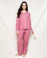 Women's Red Mini Gingham Pajama Set